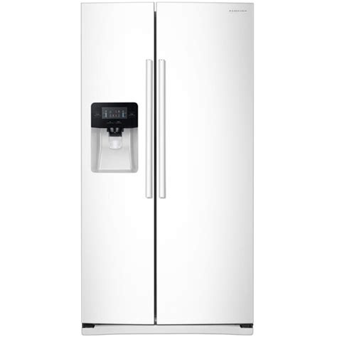 Samsung 2452 Cu Ft Side By Side Refrigerator With Ice Maker White In The Side By Side