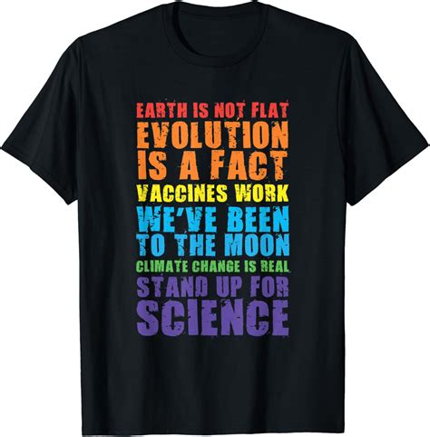 Stand Up For Science T-Shirt : Amazon.co.uk: Fashion