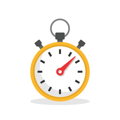 Stopwatch Icon Illustration In Flat Style Timer Vector Illustration On