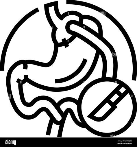 Gastric Bypass Surgery Line Icon Vector Illustration Stock Vector Image And Art Alamy