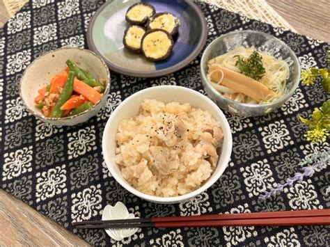 【たんぱく質115g540kcal】鶏肉とにんにくの炊き込みご飯献立～越後の食卓応援レシピ～ お知らせ・ブログ｜バイオテックジャパン