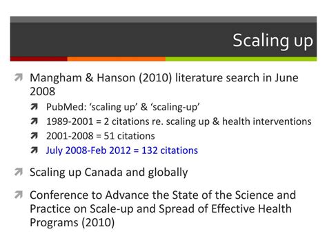 Ppt Scaling Up To A Population Health Intervention A Readiness Assessment Framework