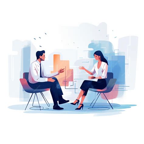 premium photo  people sitting  chairs talking