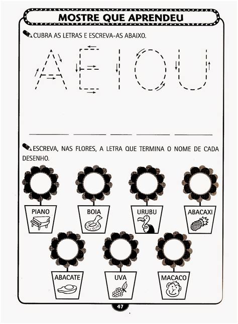 Atividades De Alfabetização Para Educação Infantil Para Imprimir