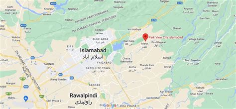 Location Map Park View City Islamabad