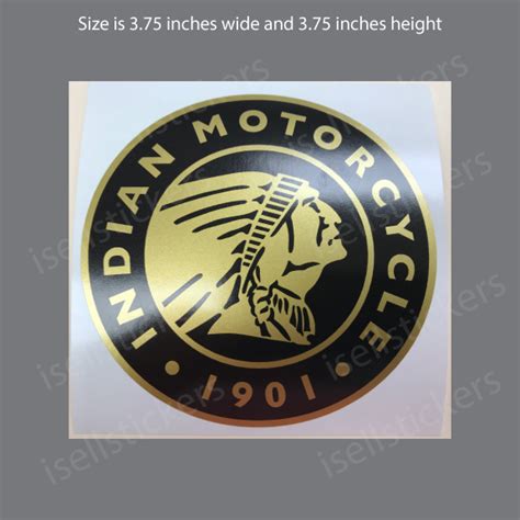 Indian Motorcycle Facing Right Gold Metallic Vintage Bike Bumper