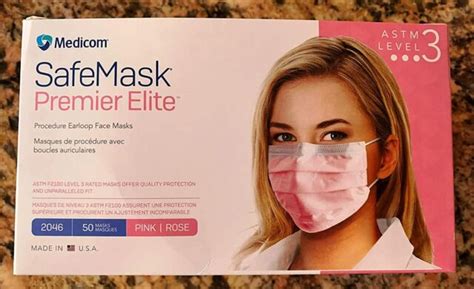 Medicom 2046 Safemask Premier Elite Earloop Face Mask 50 Piece For