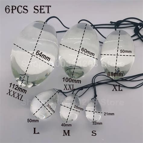 6size Glass Big Anal Balls Egg Dilator For Men Gay Ass Plug Female Masturbator Vagina Ball