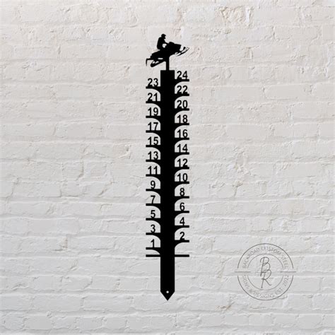 Snow Depth Gauge Backroad Custom Steel Signs And Designs