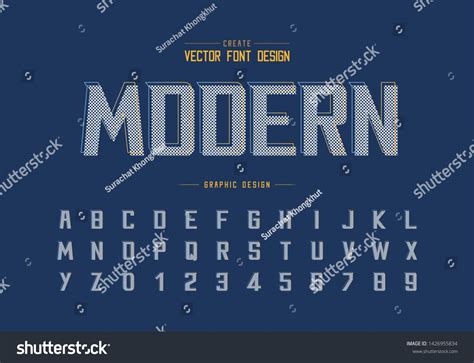 Vektor Stok Pixel Font Alphabet Vector Bold Modern Tanpa Royalti 1426955834 Shutterstock