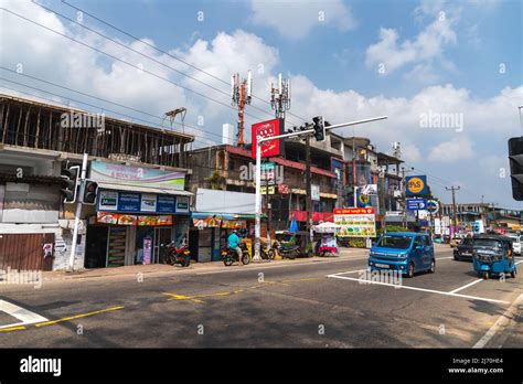 Malabe Sri Lanka December 4 2021 Street View With Cars Scooters