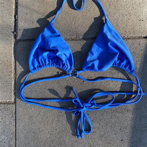 Blue Bikini Top From Glassons Triangle Top Depop