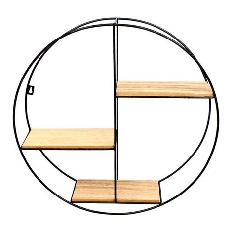 Стеллаж настенный с деревянными полками черный To4rooms - купить за ...