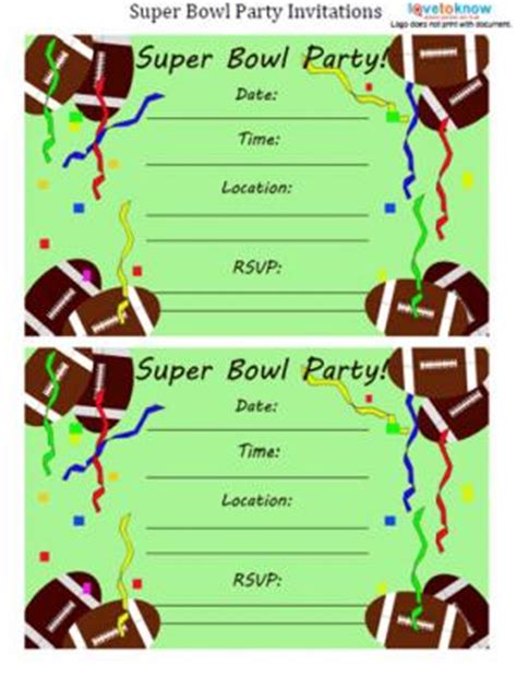 Super Bowl Party Invitations | LoveToKnow