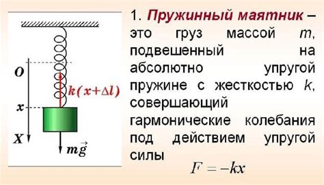 Частота колебаний маятника – график и формула
