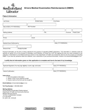 Fillable Online Medical Examination Report For A Group 2 Bus Or