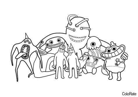 Раскраски Детский Сад Банбан распечатать на А4