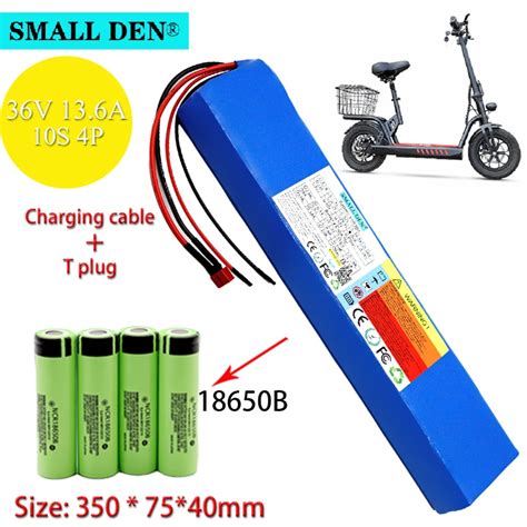 36V 13 6 Ah 18650B Lithium Batterie Pack 10S4P 500W High Power