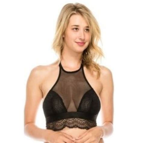 Halter Hook High Neck Lace Bralette Etsy