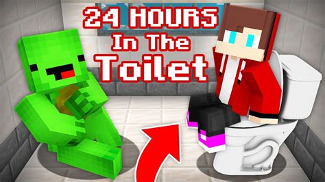 Jj And Mikey Spent 24 Hours In The Toilet In Minecraft Maizen