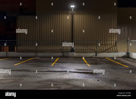 Parking lot at night Stock Photo - Alamy