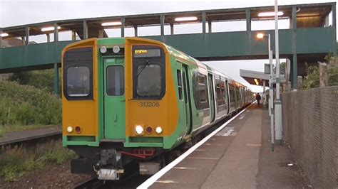 Class 313 2 313206 Arrives And Departs Bishopstone For Brighton Youtube