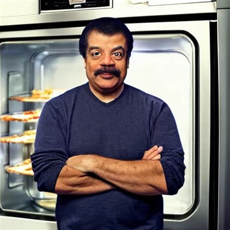 Neil Degrasse Tyson Surprised Crouching In Front Of Stable