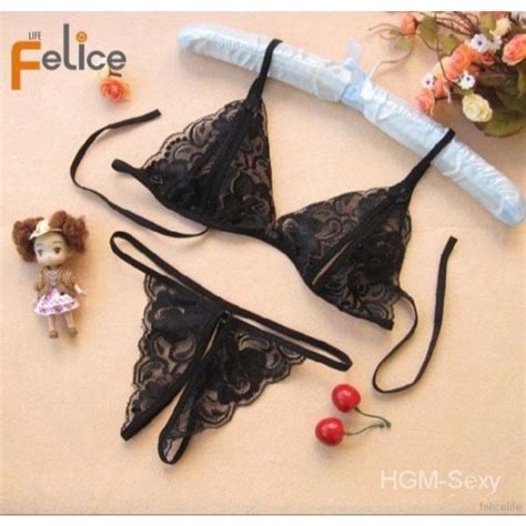 Conjunto Lingerie Preto Shopee Brasil