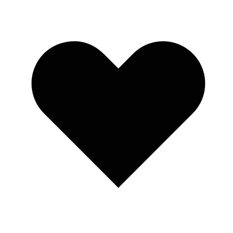 Free Solid Black Heart Clipart Template To Edit Online
