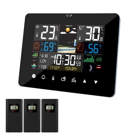 Fanju Weerstation Draadloze Digitale Indoor Outdoor Forecast Met Touch