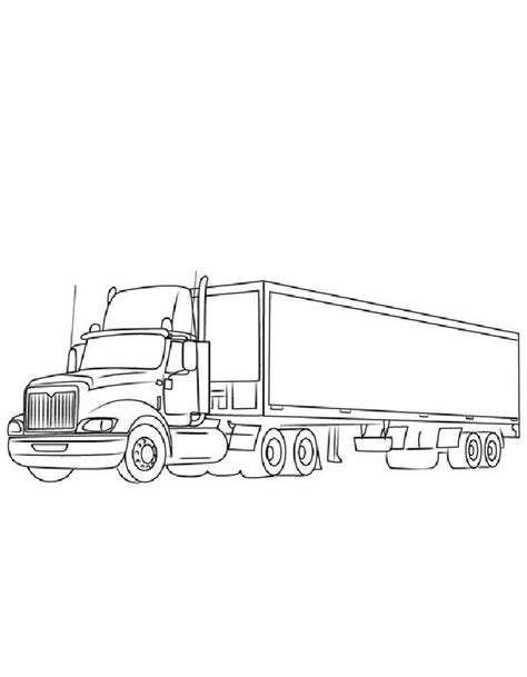 Truck And Trailer Coloring Pages (Free Printable PDF)