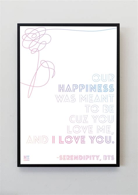 Love Yourself Her Bts Print K Pop Wall Art A4 Bangtan Song Etsy