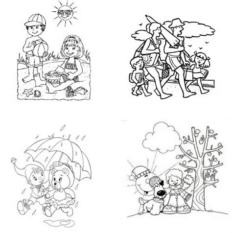 Desenho Das 4 Estações Do Ano Para Imprimir - Baú da Web: Desenhos Estações do Ano para imprimir e colorir