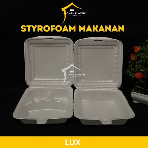 Jual Styrofoam Sterofoam Makanan Bungkus Nasi Sekat Atau Non Sekat