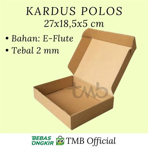 Jual Kardus E Flute Dus Box Kotak Hampers Baju Kue Roti Polos X X