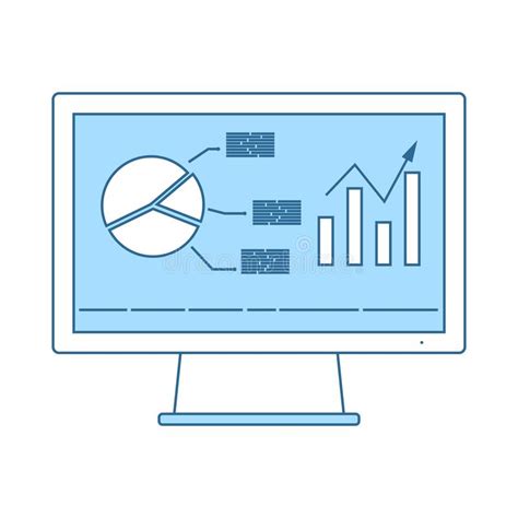 Monitor Cone Do Diagrama Da Anal Tica Ilustra O Do Vetor Ilustra O De Mercados Sinal