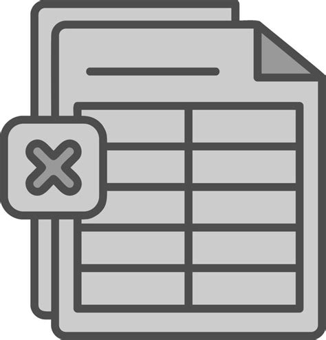 Excel Line Filled Greyscale Icon Design 43752307 Vector Art At Vecteezy