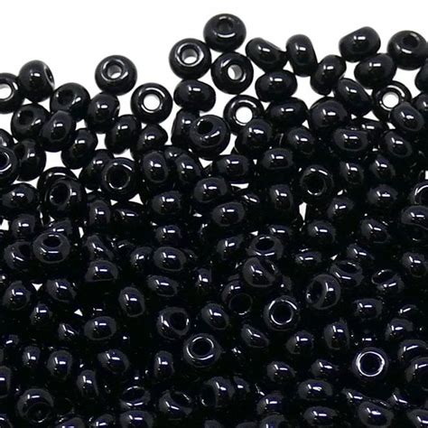 Preciosa Seed Beads Opaque Black G Beads And Beading