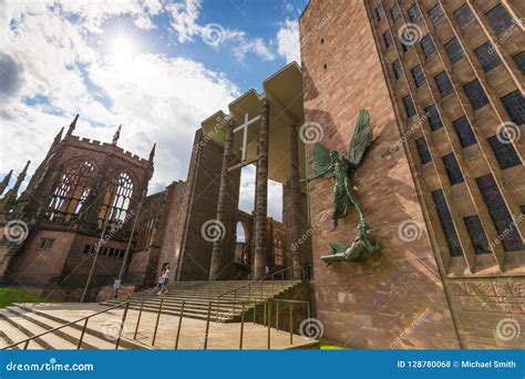 Coventry Cathedral Church Ruins in Coventry UK Editorial Stock Photo