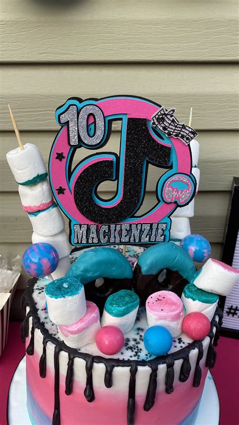 Tiktok Birthday Cake Decorations - Happy Birthday Marines