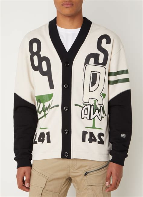 G Star Raw Vest Van Biologisch Katoen Met Borduring • Wit • De Bijenkorf