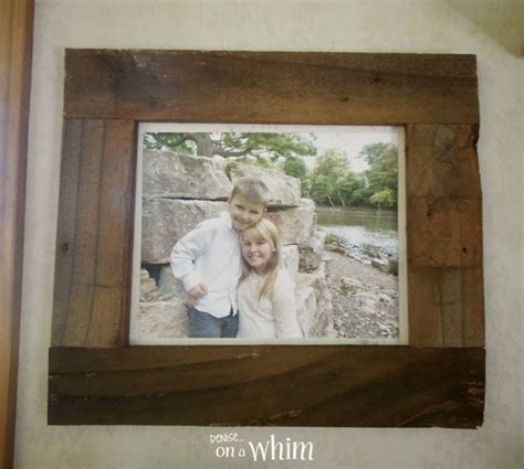 denise...on a whim: Rustic Photo Frame DIY