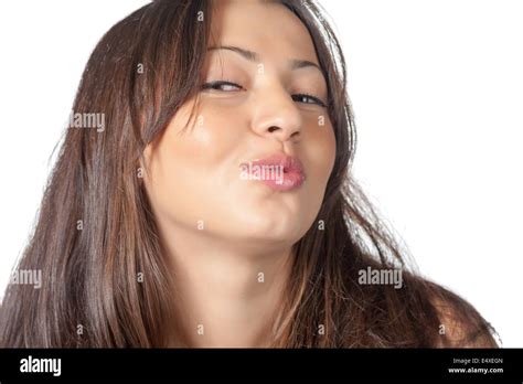 Pretty Brunette Face Stock Photo Alamy
