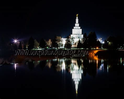 Idaho Falls LDS Temple, Night Reflections. #ldstemple #ldsquote | Lds ...