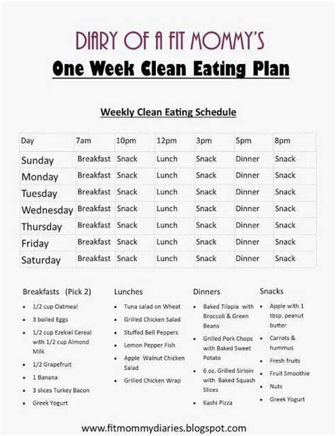 Simple Printable Meal Plans to Help You Lose Weight - Easy healthy diet