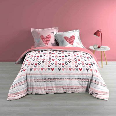 Housse De Couette X Cm Taies Coeurs