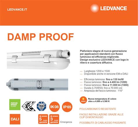 NoViTà Ledvance DAMP PROOF di nuova generazione Battaglioli