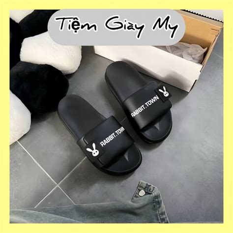 Dép quai ngang nữ hình thỏ siêu xinh đế nhẹ êm chân Dép bánh mì thỏ rabit siêu hot Shopee Việt Nam