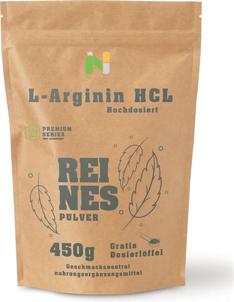 NUPA L Arginin HCL Hydrochlorid 450 G Hochdosiert Optimale