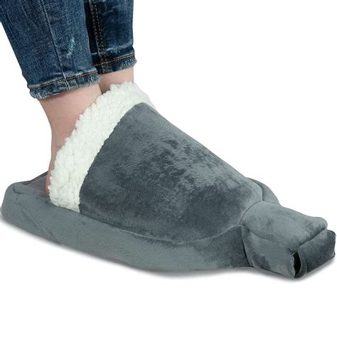 Heated Foot Warmer Hot Water Bottle Foot Muff Snug Feet Warmer Grey